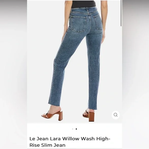 Le Jean Lara Willow Wash High-Rise Slim Jean - Picture 6 of 13
